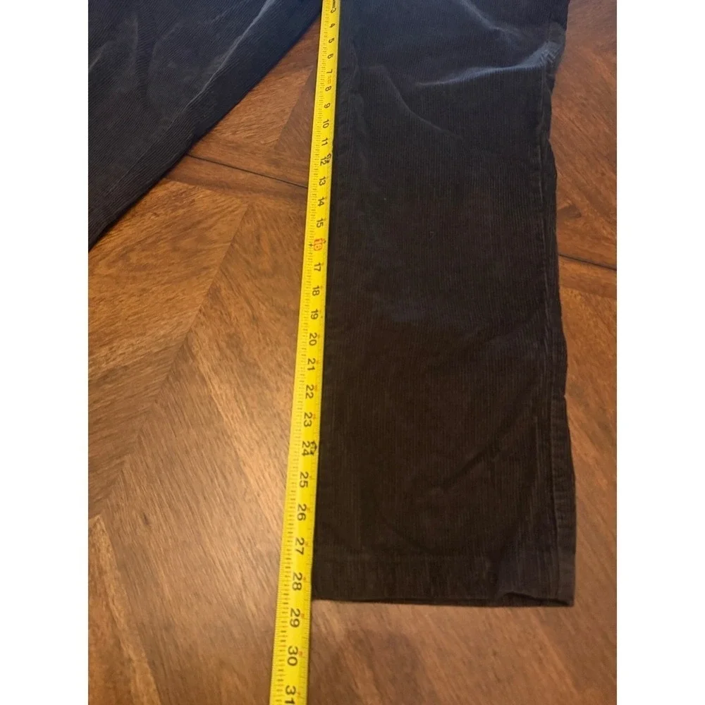 LL Bean Classic Fit Corduroy Pants Mens 35x32 Brown Stretch Cotton ID 502835